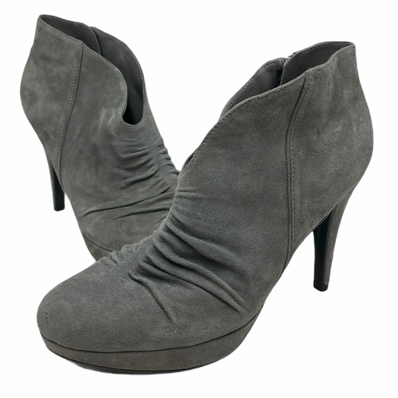 Marc Fisher MFrankie Suede Booties Grey